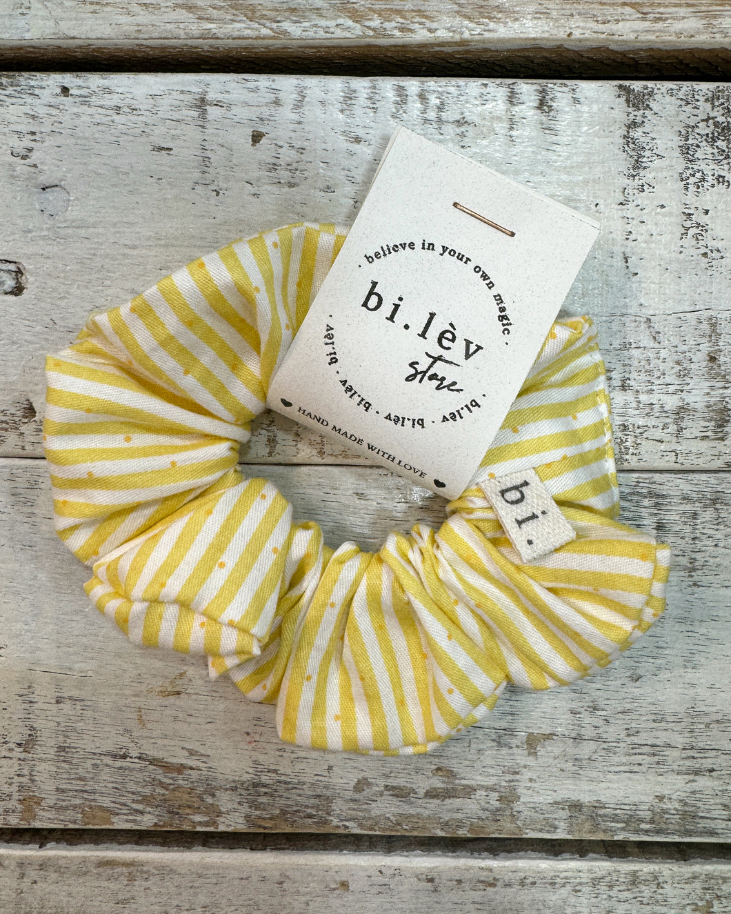 STRIPE & DOT YELLOW Scrunchie