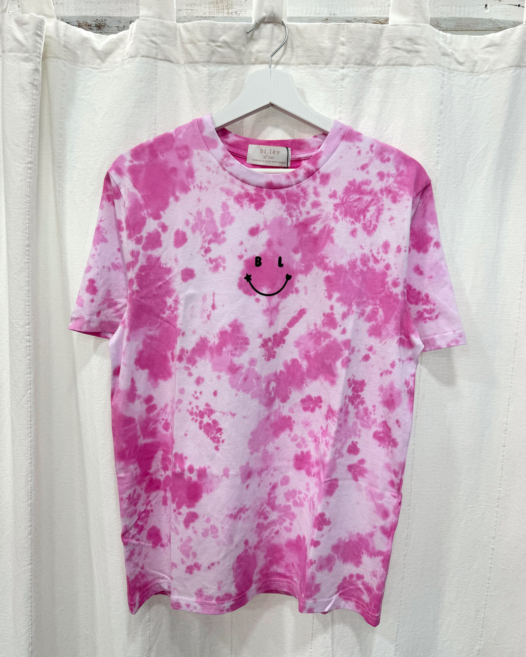 BL LOLLI PINK - Tie Dye Organic Cotton T-shirt