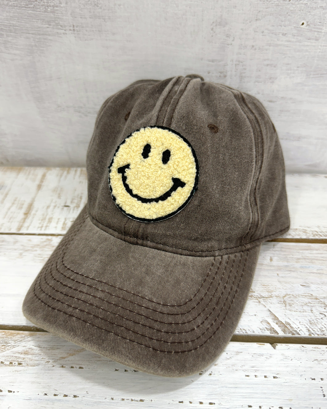 SMILE Brown beige Baseball Cap