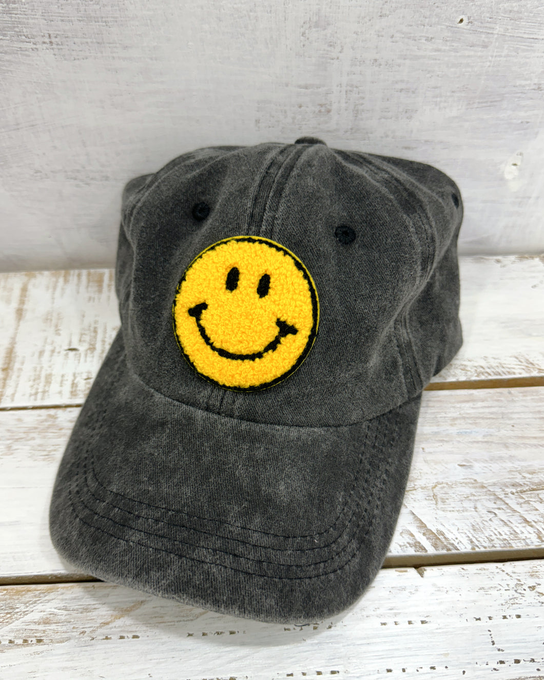 SMILE Black Baseball Cap