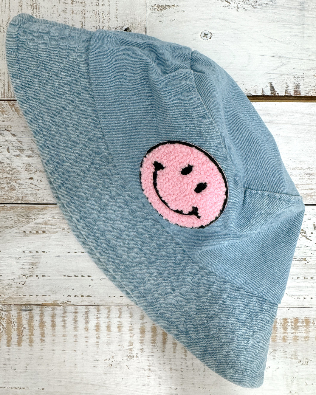 SMILE Light Blue Jean Bucket Hat