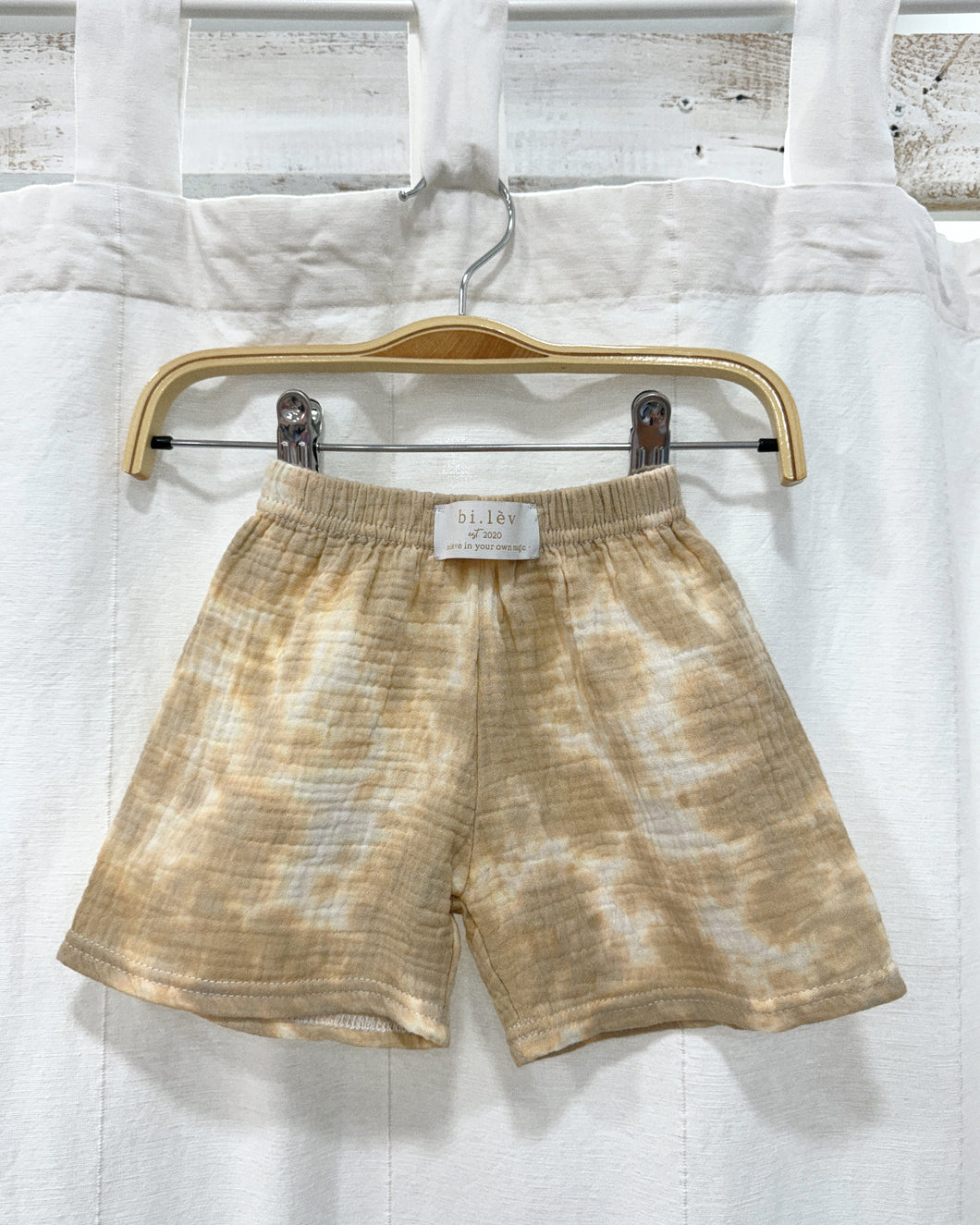 BABY & KIDS LATTE MACHIATTO MUSLIN tie-dye shorts