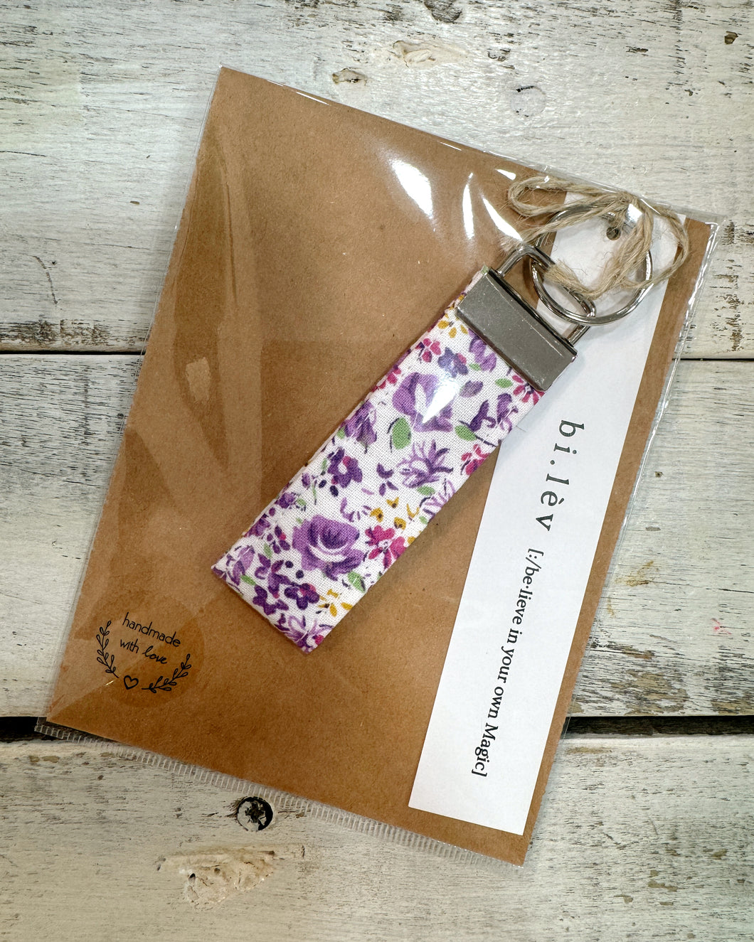 PURPLE BLOSSOM FLOWERS Key Fob