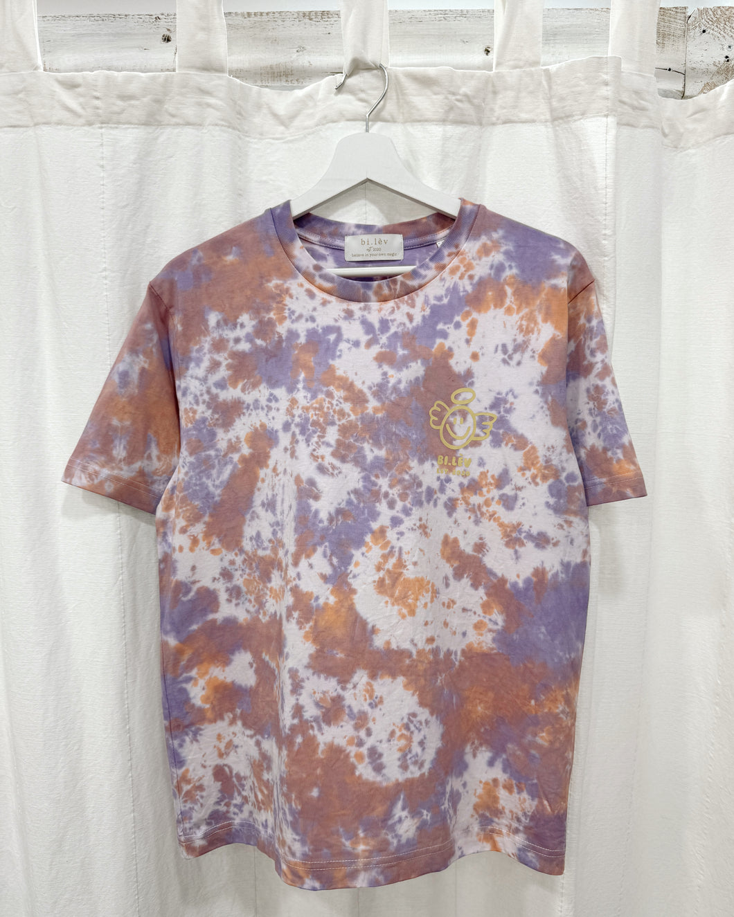 ANGEL LAVANDA PEACH - Tie Dye Organic Cotton T-shirt