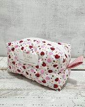Load image into Gallery viewer, STRAWBERRIES padded handmade pouch
