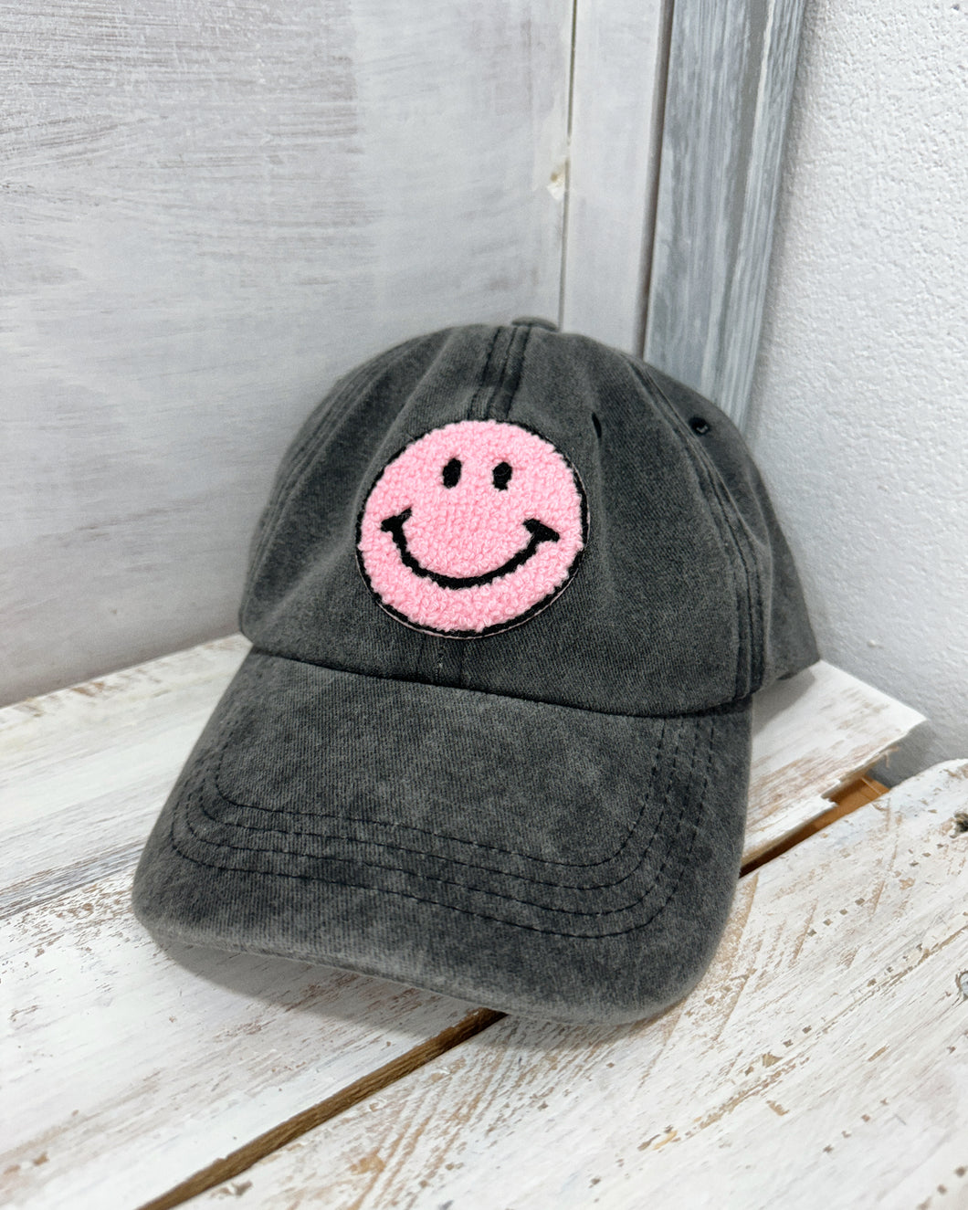 SMILE Black Pink Baseball Cap