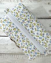 Load image into Gallery viewer, TULIP BLUE padded handmade pouch
