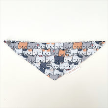 Load image into Gallery viewer, Cat print pet bandana. Handmade.
