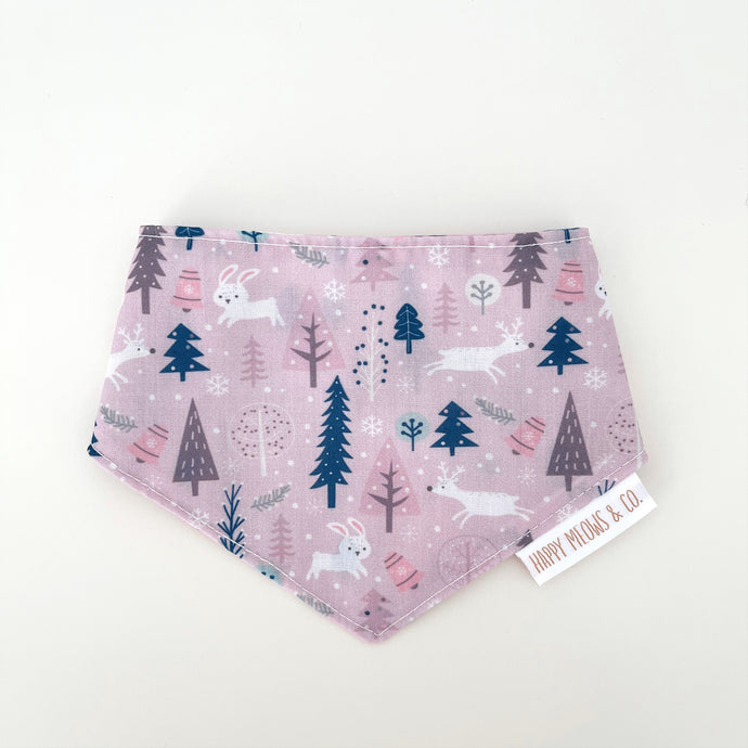 Rabbit in the woods pet bandana. Handmade. 