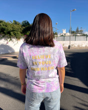 Load image into Gallery viewer, Pink green purple GOTS certified organic cotton tie dye t-shirt
