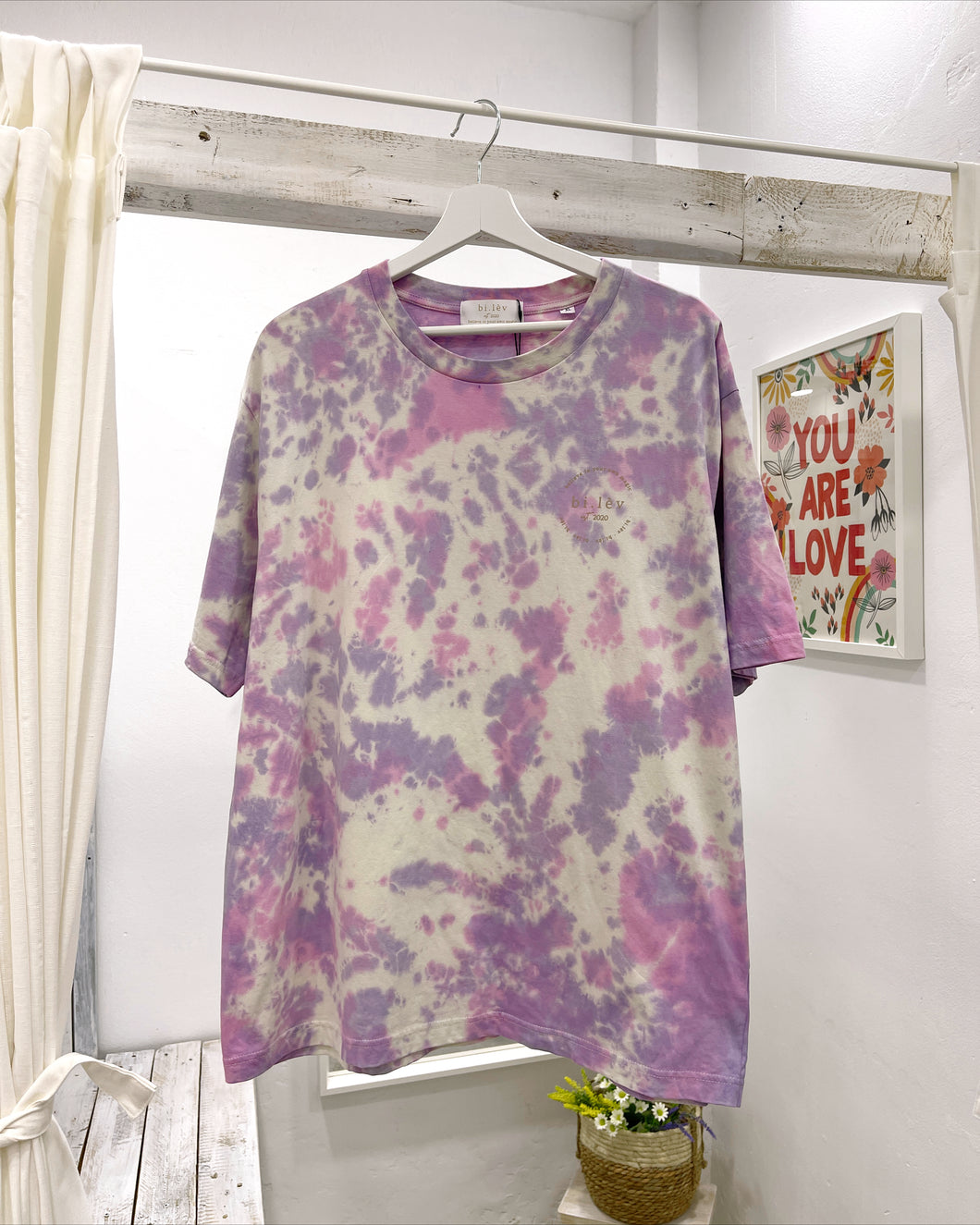 MINT PURPLE PINK - Tie Dye Organic Cotton T-shirt